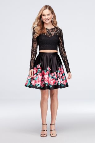 Satin Two Piece Dress